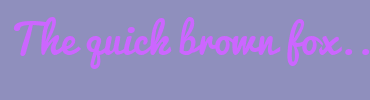 Image with Font Color CC66FF and Background Color 8F8FBD